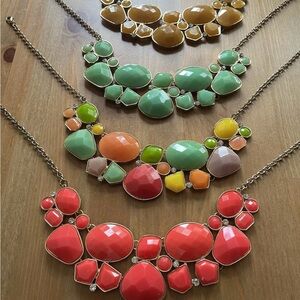 Vibrant Statement Necklace Set of 4